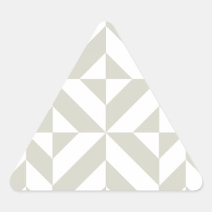 Mittelgraues geometrisches Deko Cube-Muster Dreieckiger Aufkleber