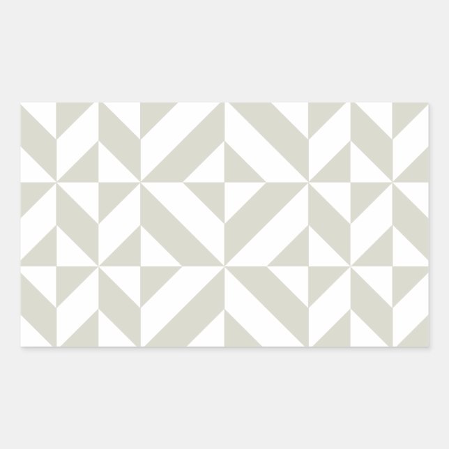 Mittelgraues geometrisches Deko Cube-Muster Rechteckiger Aufkleber (Vorderseite)