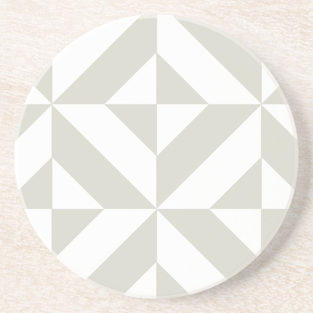 Mittelgraues geometrisches Deko Cube-Muster Untersetzer (Vorne)