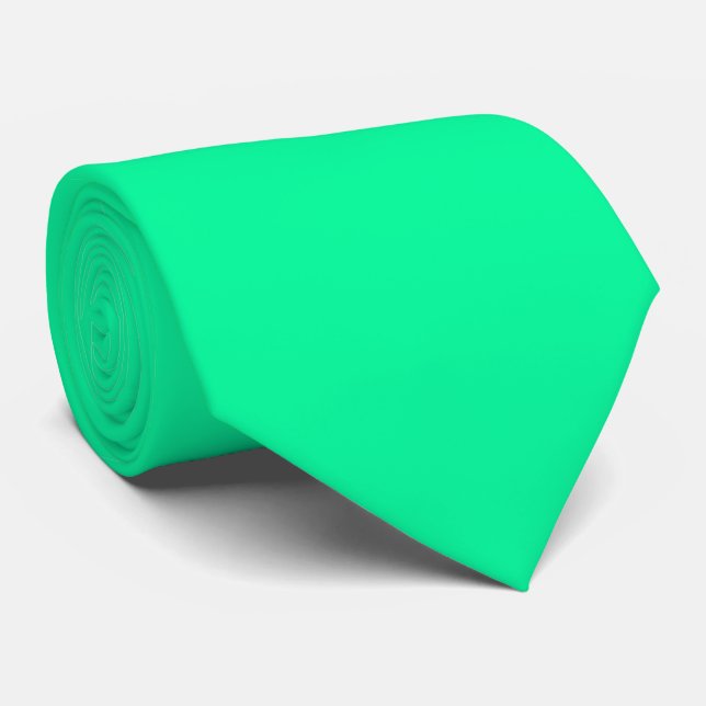 Mittelgrüne Frühlingsfarbe einfarbig Krawatte (Gerollt)