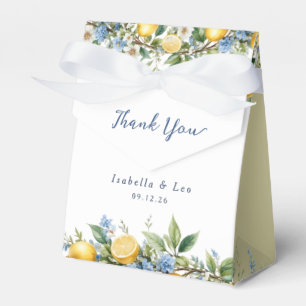 Mittelmeer- Amalfi-Zitrone Elegante Florale Hochze Geschenkschachtel