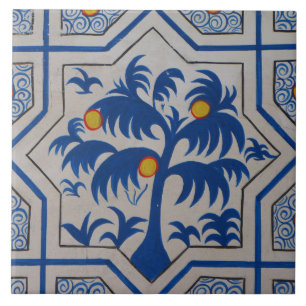 Mittelmeer Blaue Palme Fliese