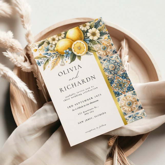 Mittelmeer Blume Italienisch Positano Lemon Einladung (Von Creator hochgeladen)