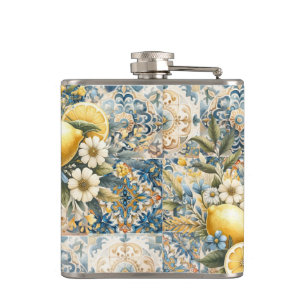 Mittelmeer Blume Italienisch Positano Lemon Flachmann