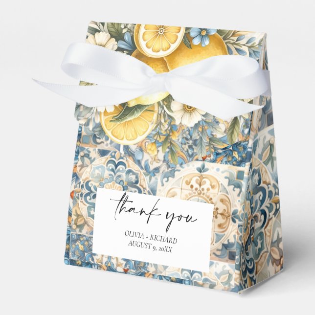Mittelmeer Blume Italienisch Positano Lemon Geschenkschachtel (Vorderseite)