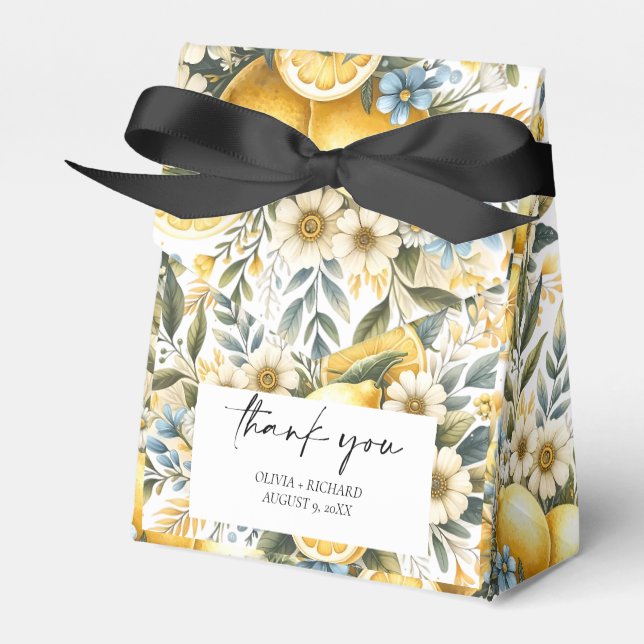 Mittelmeer Blume Italienisch Positano Lemon Geschenkschachtel (Vorderseite)