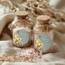 Mittelmeer Blume Italienisch Positano Lemon Runder Aufkleber