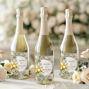 Mittelmeer Blume Italienisch Positano Lemon Weinetikett