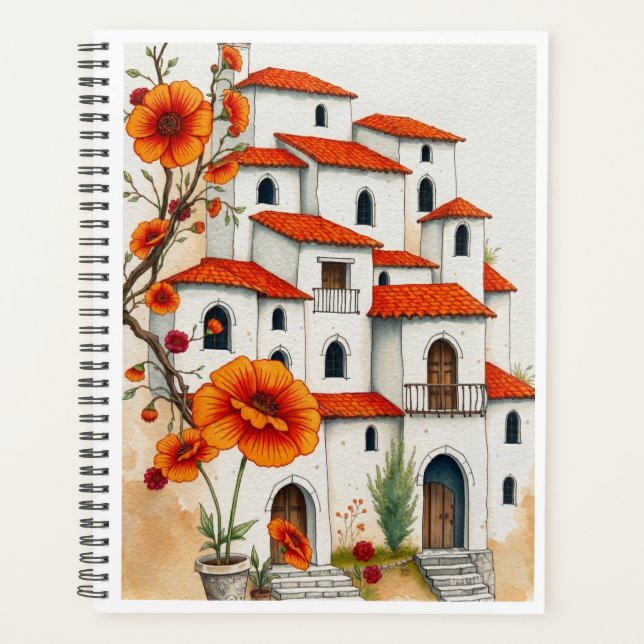 Mittelmeer-Blüten-Artisan-Planer Planer (Vorderseite)