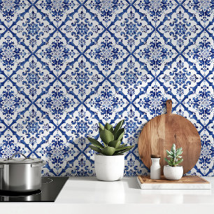Mittelmeer-Charm: Wandbilder Azulejo-Fliesen Tapete