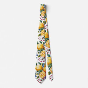 Mittelmeer Citrus Bouquet Hochzeitsgroom Krawatte