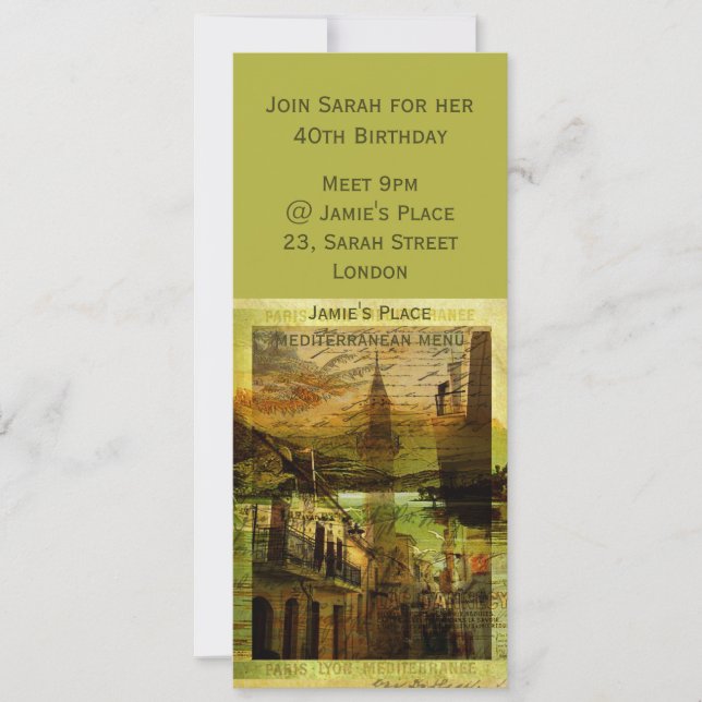 Mittelmeer Einladung (Vorderseite)