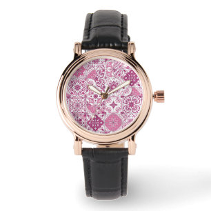 Mittelmeer-Farbtöne/ Azulejo-Fliesen Armbanduhr