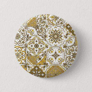 Mittelmeer-Farbtöne/ Azulejo-Fliesen Button