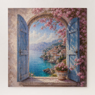 Mittelmeer-Fensterblick-Puzzle