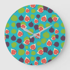 Mittelmeer Fig Summer Fruchtmuster Große Wanduhr