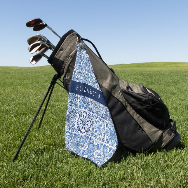 Mittelmeer-Fliesen, Portugal, Azulejo, Ihr Name Golfhandtuch (Gras)