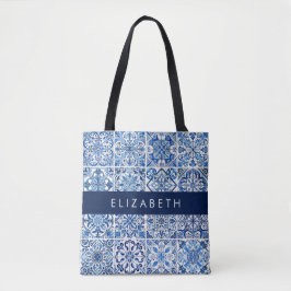 Mittelmeer-Fliesen, Portugal, Azulejo, Ihr Name Tasche