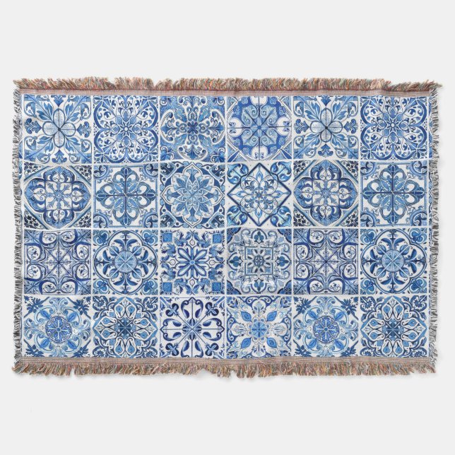 Mittelmeer-Fliesen, Portugal, Azulejo, Majolica Decke (Vorderseite)