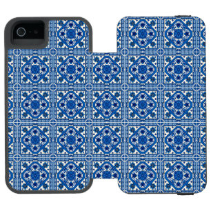 Mittelmeer-Fliesen, Portugal, Azulejo, Majolica Incipio Watson™ iPhone 5 Geldbörsen Hülle