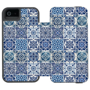 Mittelmeer-Fliesen, Portugal, Azulejo, Majolica Incipio Watson™ iPhone 5 Geldbörsen Hülle