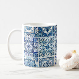 Mittelmeer-Fliesen, Portugal, Azulejo, Majolica Kaffeetasse