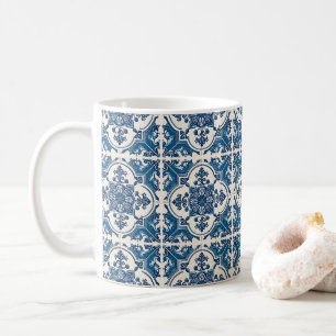 Mittelmeer-Fliesen, Portugal, Azulejo, Majolica Kaffeetasse