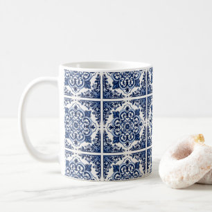 Mittelmeer-Fliesen, Portugal, Azulejo, Majolica Kaffeetasse