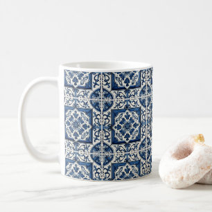 Mittelmeer-Fliesen, Portugal, Azulejo, Majolica Kaffeetasse