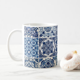 Mittelmeer-Fliesen, Portugal, Azulejo, Majolica Kaffeetasse