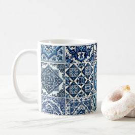 Mittelmeer-Fliesen, Portugal, Azulejo, Majolica Kaffeetasse