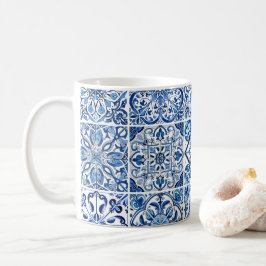 Mittelmeer-Fliesen, Portugal, Azulejo, Majolica Kaffeetasse