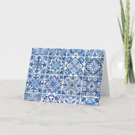 Mittelmeer-Fliesen, Portugal, Azulejo, Majolica Karte