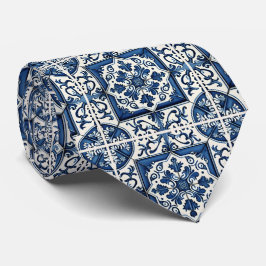 Mittelmeer-Fliesen, Portugal, Azulejo, Majolica Krawatte