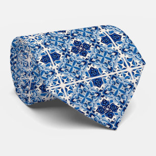Mittelmeer-Fliesen, Portugal, Azulejo, Majolica Krawatte