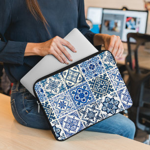 Mittelmeer-Fliesen, Portugal, Azulejo, Majolica Laptopschutzhülle
