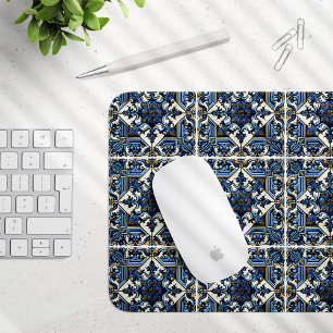 Mittelmeer-Fliesen, Portugal, Azulejo, Majolica Mousepad