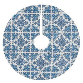 Mittelmeer-Fliesen, Portugal, Azulejo, Majolica Polyester Weihnachtsbaumdecke