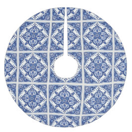 Mittelmeer-Fliesen, Portugal, Azulejo, Majolica Polyester Weihnachtsbaumdecke