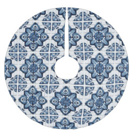 Mittelmeer-Fliesen, Portugal, Azulejo, Majolica Polyester Weihnachtsbaumdecke