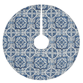 Mittelmeer-Fliesen, Portugal, Azulejo, Majolica Polyester Weihnachtsbaumdecke