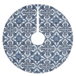 Mittelmeer-Fliesen, Portugal, Azulejo, Majolica Polyester Weihnachtsbaumdecke