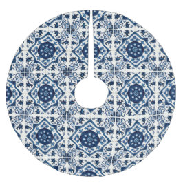 Mittelmeer-Fliesen, Portugal, Azulejo, Majolica Polyester Weihnachtsbaumdecke