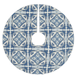 Mittelmeer-Fliesen, Portugal, Azulejo, Majolica Polyester Weihnachtsbaumdecke