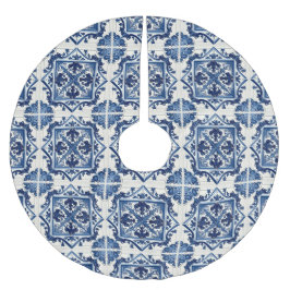 Mittelmeer-Fliesen, Portugal, Azulejo, Majolica Polyester Weihnachtsbaumdecke