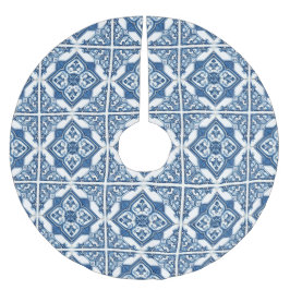 Mittelmeer-Fliesen, Portugal, Azulejo, Majolica Polyester Weihnachtsbaumdecke