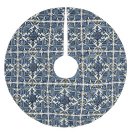 Mittelmeer-Fliesen, Portugal, Azulejo, Majolica Polyester Weihnachtsbaumdecke