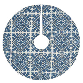 Mittelmeer-Fliesen, Portugal, Azulejo, Majolica Polyester Weihnachtsbaumdecke