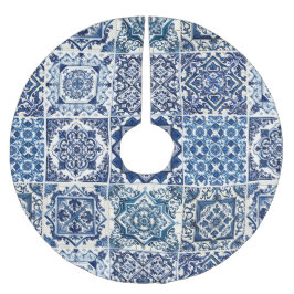 Mittelmeer-Fliesen, Portugal, Azulejo, Majolica Polyester Weihnachtsbaumdecke