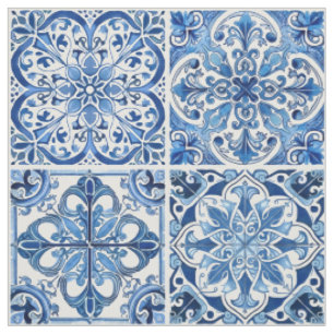 Mittelmeer-Fliesen, Portugal, Azulejo, Majolica Stoff
